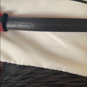Authentic red skinny Gucci belt